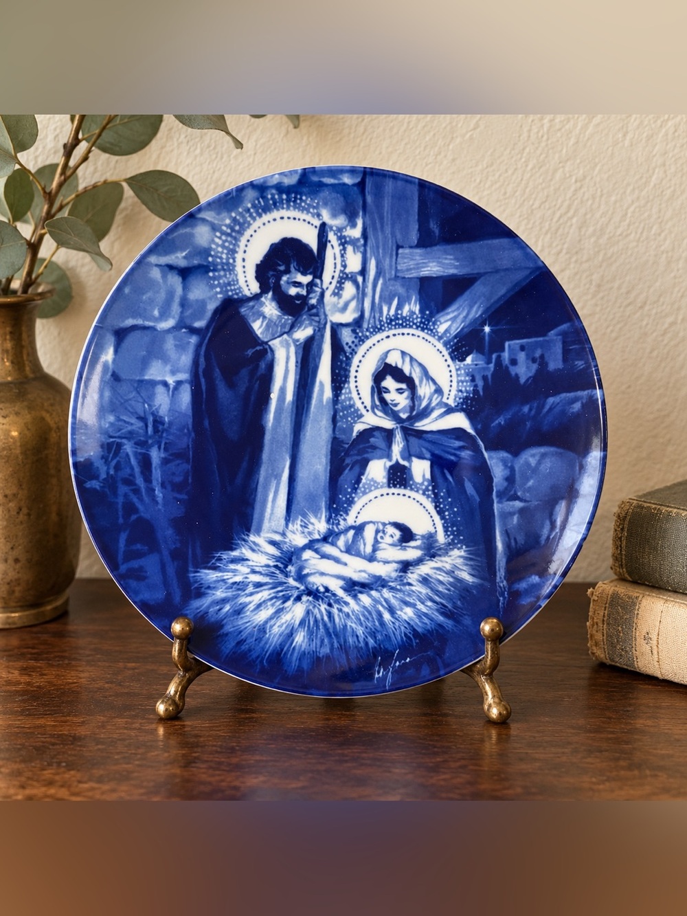 Vintage 1991 Avon Holy Family Nativity Christmas Plate